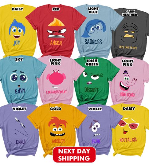 Custom Faces Inside Out Shirt, Inside Out 2, Inside Out Group Matching Disney Trip