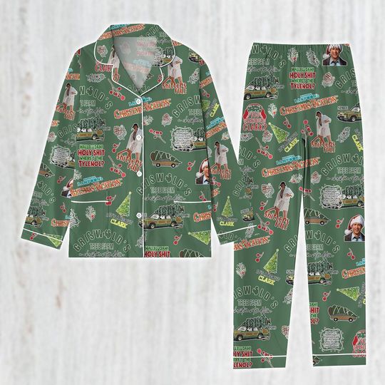 Griswold Pajamas Set, National Lampoons Women Pajamas, Christmas Vacation Pjs, Christmas Tree Farm Holiday Pajamas, Gift For Fan