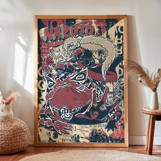 Digital Poster Jiraiya Narutoo, Manga Pop Chronicles Wall Art