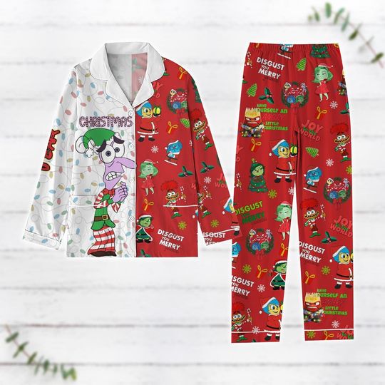Fear Inside Out Christmas Pajamas, Disney Pajamas Set