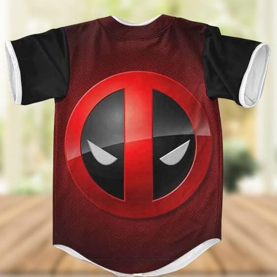 Marvel Deadpool Baseball Jersey, Wolverine & Deadpool Superhero Shirt for Men