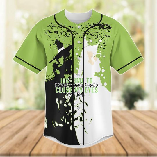 Wicked Baseball Jersey, Elphaba And Glinda Baseball Shirt, Broadway Musical Fan Shirt, Wicked Movie Jersey, Halloween Gifts For Her