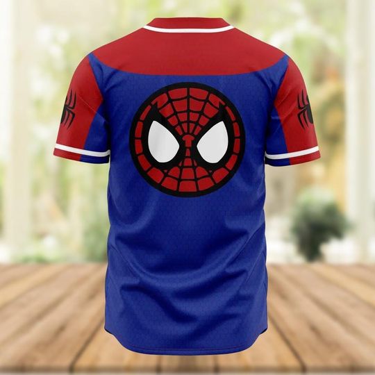 Spider-Man Baseball Jersey for Men, Superhero Baseball Shirt