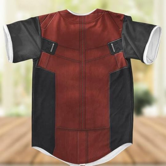 Marvel Deadpool Cosplay Baseball Jersey for Men