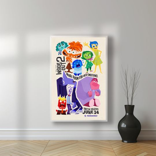Inside Out 2 Movie Poster, Disney Inside Out 2 Poster, Home Decor
