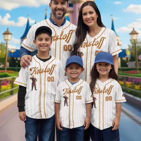 Personalized Kristoff Baseball Jersey, Disney Kristoff Baseball Shirt