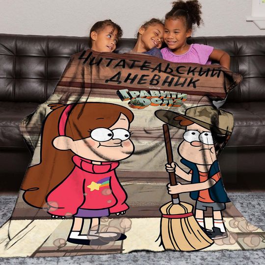 Halloween Blanket Gift Blanket Gravity Falls Custom Name Blanket Throw Flannel Blanket Personalized Birthday Gift.