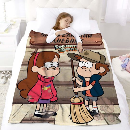 Halloween Blanket Gift Blanket Gravity Falls Custom Name Blanket Throw Flannel Blanket Personalized Birthday Gift.
