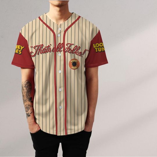 Personalize Looney Tunes That All Folks Baseball, Baseball Team Outfit, Gift for Space Jamz Fans, Tune Squad Jersey, Family Jersey