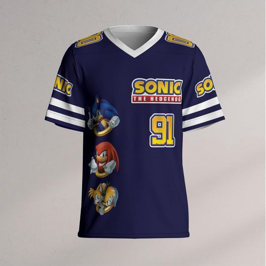 Personalize Sonic The Hedgehog Navy Blue, Custom Baseball, Sonic the Hedgehog Sports Jersey, Gamer Gift Outfit