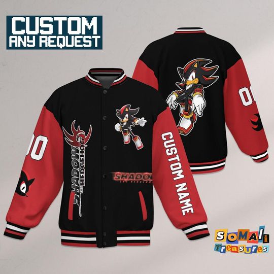 Custom Sonic The Hedgehog Baseball Jacket, Movie Jacket, Sonic the Hedgehog Sports, Gamer Gift Outfit