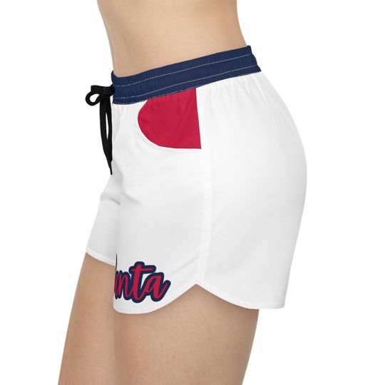 Red, white and blue Women's Shorts, Atlanta baseball themed shorts, cute baseball shorts, Women's shorts, baseball game shorts,  gift