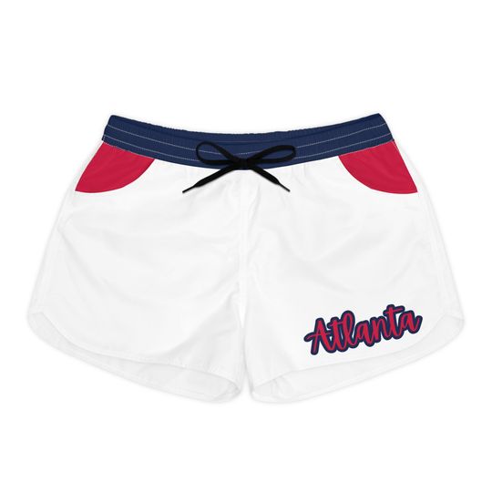 Red, white and blue Women's Shorts, Atlanta baseball themed shorts, cute baseball shorts, Women's shorts, baseball game shorts,  gift