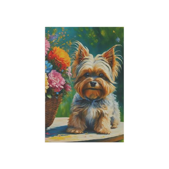 Yorkie Garden Flag