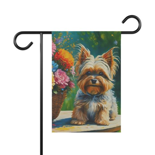 Yorkie Garden Flag