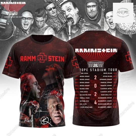 Europe St@dium Tour 2024 Shirt, Vintage Music Band Shirt