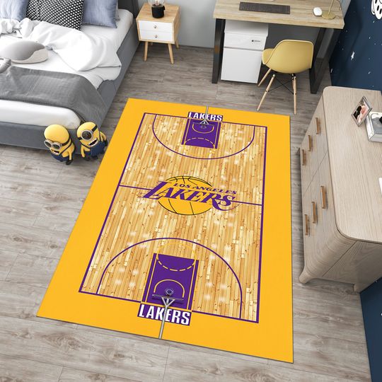 Basketball Court Rug, Boys Room Decor, Personalized Sport Rug