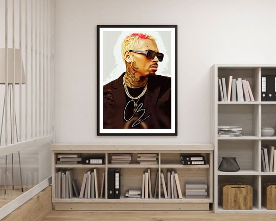Chris Brown Poster Hip Hop RNB Poster Print Wall Art