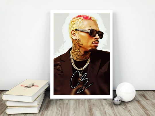 Chris Brown Poster Hip Hop RNB Poster Print Wall Art