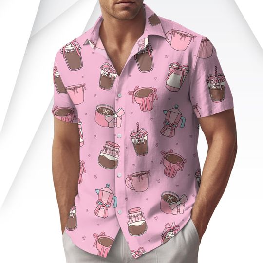 Pink Chocolate Cup Women's Short Sleeve Blouse