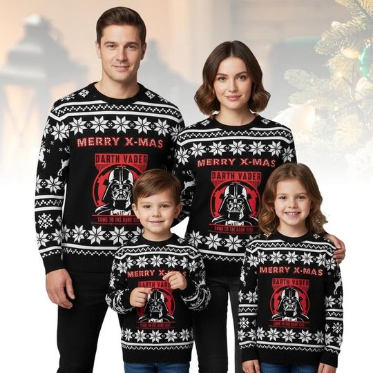 Star Wars Ugly Christmas Sweater, Darth Vader Sweater Xmas Gift For Men Women, Merry Sithmas Sweater For Fan