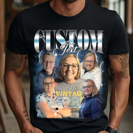 90s Vintage Bootleg Shirt, Custom Bootleg Rap Tee, Custom Face Shirt, Custom Valentine Shirt, Custom Photo Shirt, Custom Girlfriend Shirt