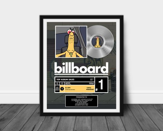 Smiling Friends DJ SPIT Platinum Record Poster