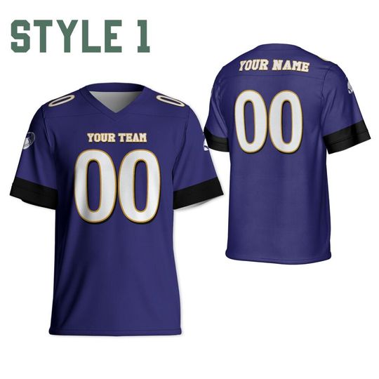 Personalized Team Raven Football Jersey Collection, Custom Football Jersey Shirt, Game Day Commitment, Game Day Outfit