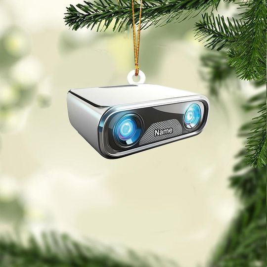Personalized Projector Ornament, Projector Christmas Ornament, Mini Projector Ornament Gift, Laser Projector Holiday Ornament