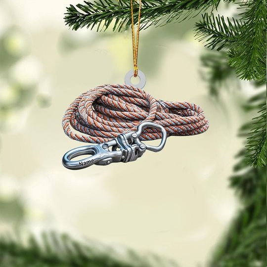 Personalized Climbing Carabiners Ornament, Mountain Climbing Christmas Ornament, Bouldering Ornament, Rock Climbing Ornament