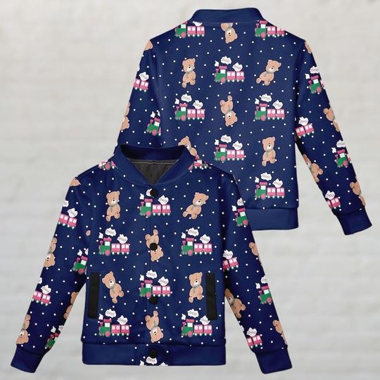 Rumi Choo Choo Train Baseball Jacket, Varsity Jacket, Halloween Women’s Jacket