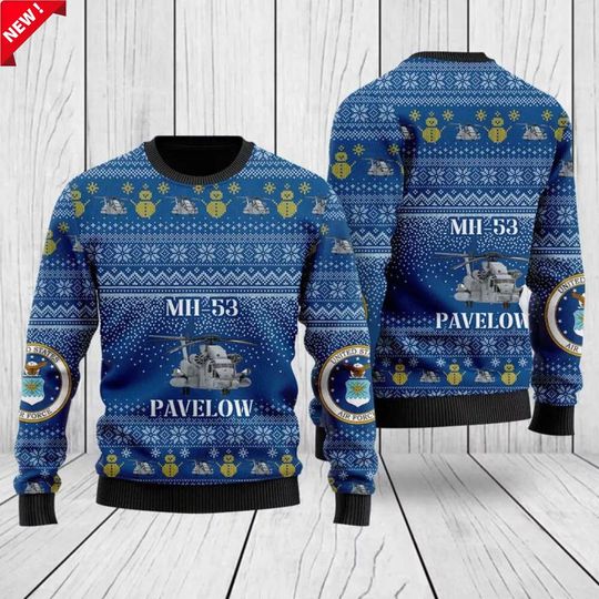 MH-53 Pave Low 3D Sweater - Air Force Christmas Design