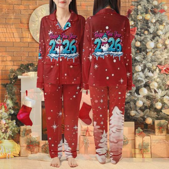 Family New Year Pajamas, Matching Holiday PJs for Family, Funny Reindeer North Pole Correctional Shirt, Family Matching Xmas Loungewear
