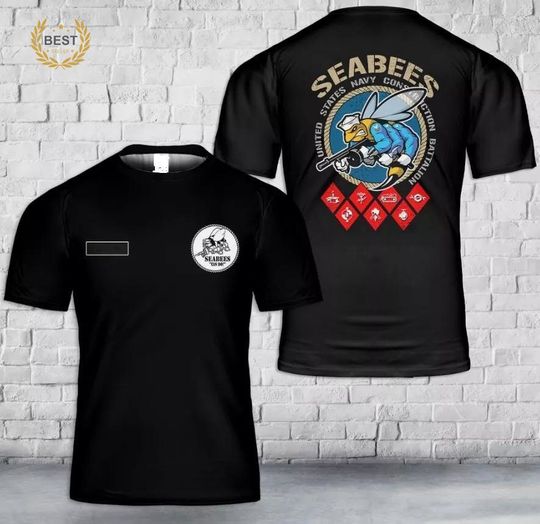 Custom Name US SEABEES Rating T-Shirt Unisex All Size Tshirt 3D Tshirt
