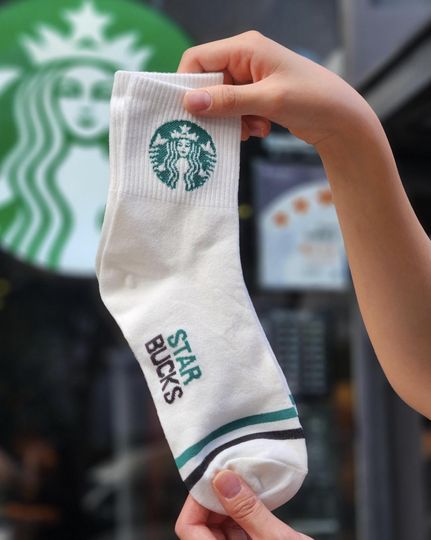 Cute Vintage Style Starbucks Socks