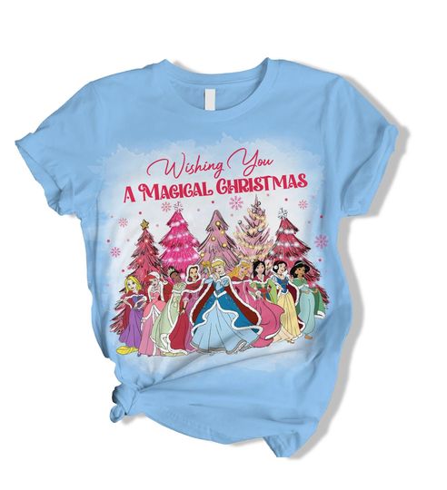 Disney Princess Character Christmas Shirt, Princess