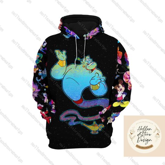 Halloween Aladdin Genie Hoodie, Disney Mickey Mouse