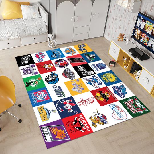 Nba Team Rug,Retro Game Rug,Basketball Rug,Sport Rug,Kids Room Rug,Custom Rug,Popular Rug,Area Rug,Personalized Rug,Unique Rug,Gift For Him