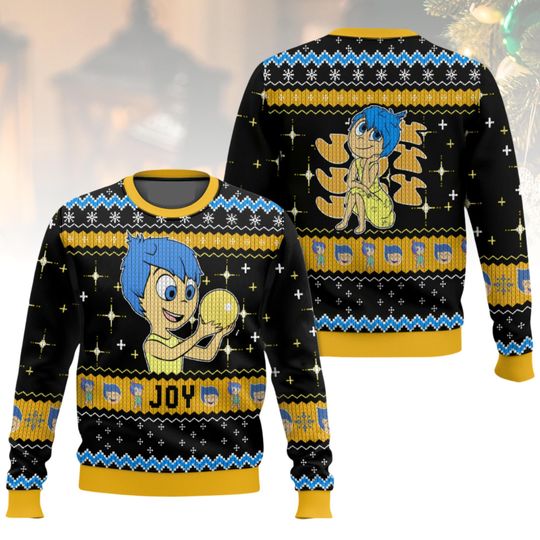 Inside Out Joy Christmas Ugly Sweater, Joy  Holiday Sweater