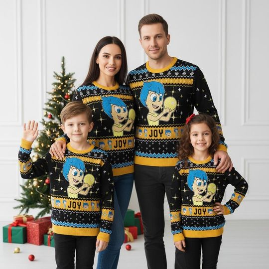 Inside Out Joy Christmas Ugly Sweater, Joy  Holiday Sweater