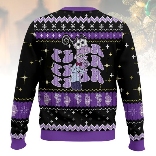 Inside Out Fear Christmas Ugly Sweater, Joy  Holiday Sweater, Xmas Gift