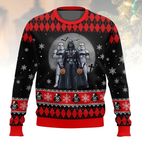 Star Wars Christmas Ugly Sweater, Darth Vader Christmas Sweater, Movie Sweater For Men And Women, Xmas Holiday Gift