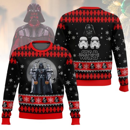 Star Wars Christmas Ugly Sweater, Darth Vader Christmas Sweater, Movie Sweater For Men And Women, Xmas Holiday Gift