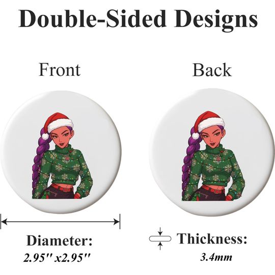 Stylist KPOP Demon Hunter Ceramic Ornament, Personalized Demon Hunter Ceramic Keepsake, Home Decoration for Her, Printed 2 Sides
