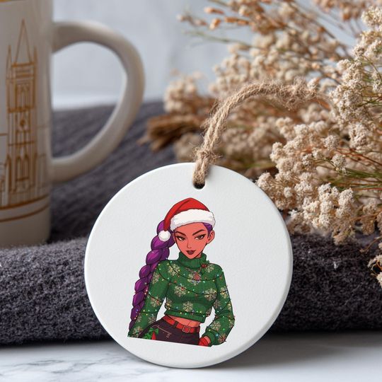 Stylist KPOP Demon Hunter Ceramic Ornament, Personalized Demon Hunter Ceramic Keepsake, Home Decoration for Her, Printed 2 Sides