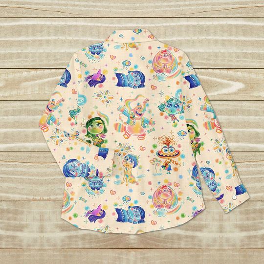 Inside Out Disney Button-up Blouse for Women