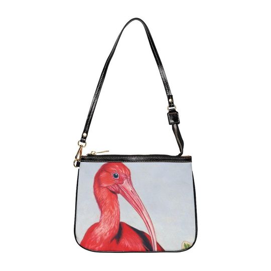 Scarlet Ibis Small Shoulder Bag, Vintage Shoulder Bag, Gift for Her, Small Shoulder Bag for Women