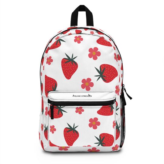 Berry Bloom Backpack | Feline Stressed | Lightweight | Waterproof | Adjustable Straps