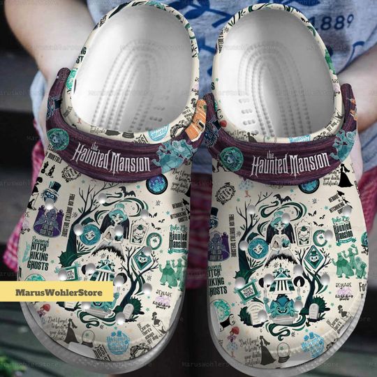 Halloween Haunted Mansion Shoes, Hitchhiking Ghosts Sandals
