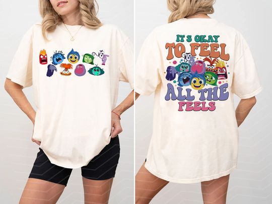 Inside Out It's Okay To Feel All The Feels Shirt, Inside out shirt, Mental Health shirt, Inclusion Shirt, Speech Therapy Shirt